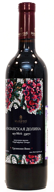 Вино Музаради Алазанская Долина красное полусладкое
