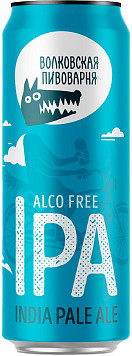 Пиво Волковская Пивоварня ИПА светлое нефильтрованное пастеризованное безалкогольное ж/б