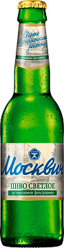 Пиво Москвич светлое  пастеризованное ст