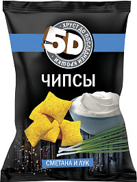 Чипсы 5Д Сметана и лук
