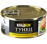 Тунец Владкон бланшированный в масле филе
