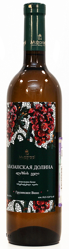 Вино Музаради Алазанская Долина белое полусладкое