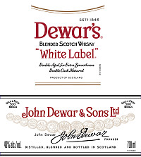 Виски Дюарс Белая Этикетка купажированный 3 года 