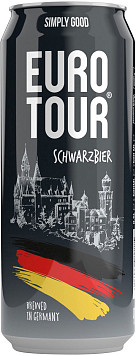 Пиво Евротур Шварц темное фильтрованное пастеризованное