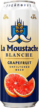 Напиток пивной Ла Мусташ Бланш грейпфрут ж/б