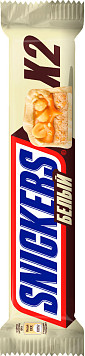 Батончик шоколадный Сникерс X2 белый