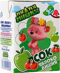 Сок Ми ми мишки яблочно вишнёвый