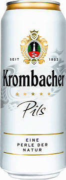 Пиво Кромбахер Пилс светлое фильтрованное пастеризованное ж/б