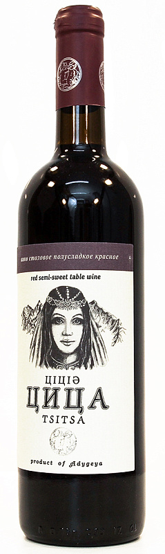 Вино Цица красное полусладкое