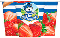Продукт творожный Простоквашино зерненый клубника 5%