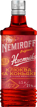 Настойка сладкая Немирофф клюква на коньяке