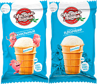 Мороженое Чистая Линия вафельный стаканчик пломбир 12%