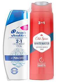 Набор шампунь H&S 2в1 200мл + Гель для душа Old Spice