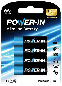 Батарейки Power in АА пальчиковые 4шт