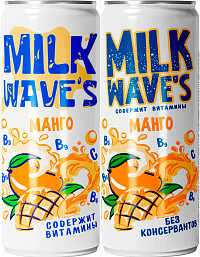 Напиток газированный Милк Вэйв'с со вкусом Манго Маракуйя ж/б