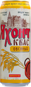 Квас Яхонт овсяный нефильтрованный пастеризованный ж/б