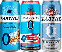 Напиток пивной Балтика Пшеничное №0 безалкогольное ж/б