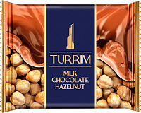 Шоколад Turrim молочный с цельным лесным орехом