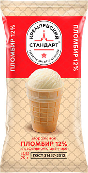 Мороженое Кремлевский стандарт пломбир 12%