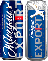 Пиво Жигули Барное Экспорт светлое фильтрованное пастеризованное ж/б