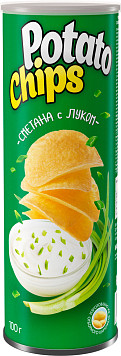Чипсы Potato Chips сметана и лук