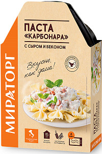 Паста Мираторг карбонара с сыром и беконом заморозка