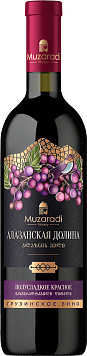 Вино Музаради Алазанская Долина красное полусладкое