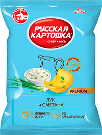 Чипсы Русская картошка сметана и лук