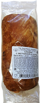 Слойка Вологодский ХК с ветчиной и сыром 