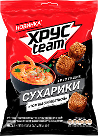 Сухарики Хрустим Том ям с креветкой
