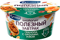 Биойогурт Виола Полезный завтрак с гранолой орехами изюмом 5%