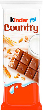 Шоколад молочный Kinder Country с молочно злаковой начинкой