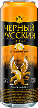 Напиток пивной Черный Русский миндаль ж/б
