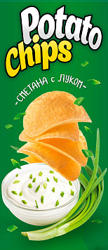 Чипсы Potato Chips сметана и лук