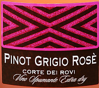 Вино игристое Корте дей Рови Пино Гриджо Розе Спуманте Экстра Драй розовое брют