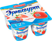 Йогуртный продукт Эрмигурт Клубника 3,2% 