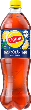 Чай Липтон черный Лимон газированный 