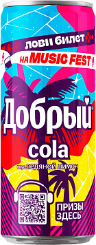 Напиток Добрый кола ледяной лимон ж/б