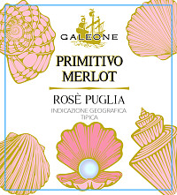 Вино Галеоне Примитиво Мерло Розе Апулия розовое полусухое
