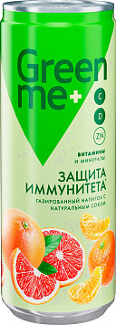 Напиток газированный Гринми+Иммунити Протект цитрус ж/б