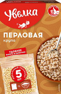 Крупа Увелка перловая в пакетиках для варки