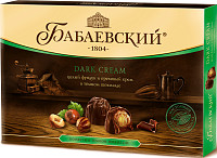 Конфеты Бабаевские Dark Cream целый фундук и ореховый крем