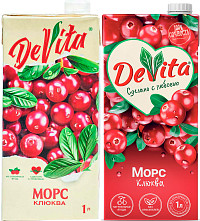 Морс DeVita клюквенный
