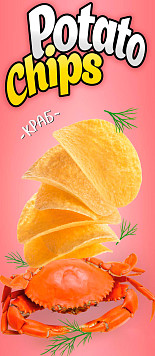 Чипсы Potato chips краб