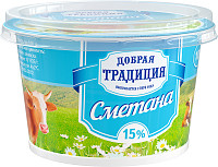 Сметана Добрая Традиция 15%