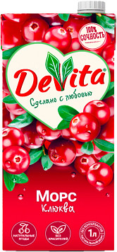 Морс DeVita клюквенный
