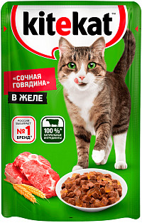 Корм Китекат Говядина в желе