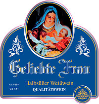 Вино Гелибте Фрау белое полусладкое