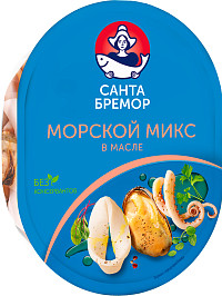 Коктейль Санта Бремор из морепродуктов в масле