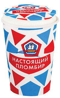 Мороженое Настоящий пломбир бумажный стаканчик 15%